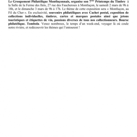 7 EME PRINTEMPS DU TIMBRE