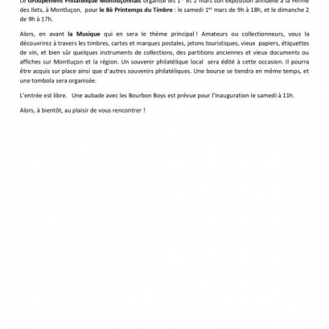 8EME PRINTEMPS DU TIMBRE