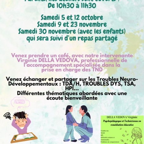 ATELIER SUR LES TROUBLES NEURO-DEVELOPPEMENTAUX