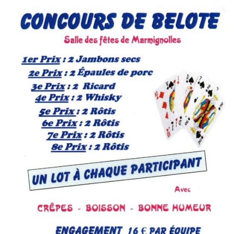 CONCOURS BELOTE DESERTINES