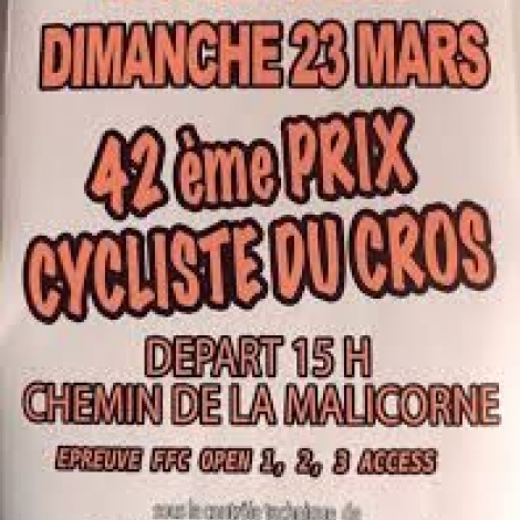 COURSE CYCLISTE DU CROS