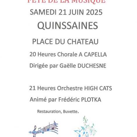 FETE DE LA MUSIQUE QUINSSAINES
