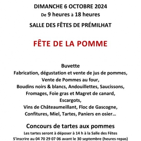 FETE DE LA POMME PREMILHAT