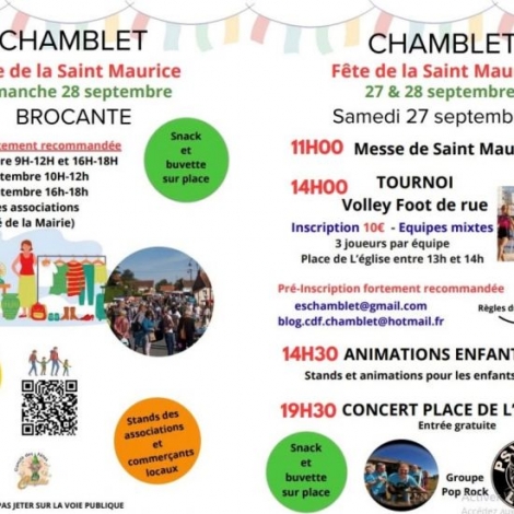 FETE PATRONALE DE ST MAURICE CHAMBLET