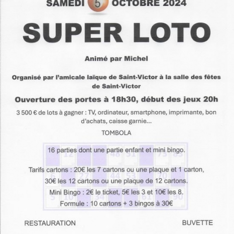 LOTO ST VICTOR
