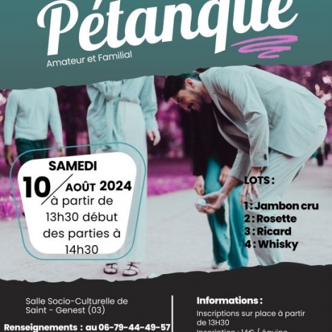 PETANQUE ST GENEST