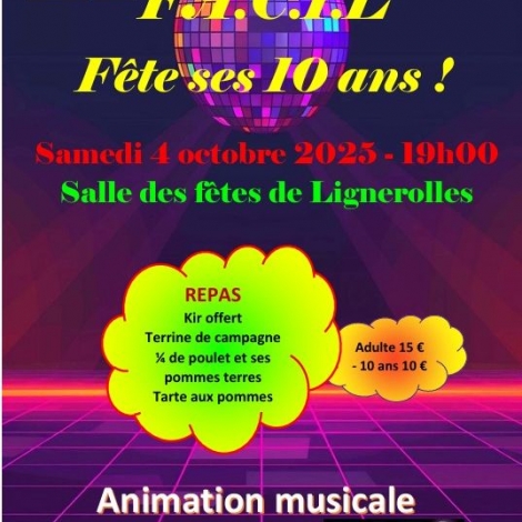 REPAS DANSANT ASSOCIATION FACIL LIGNEROLLES