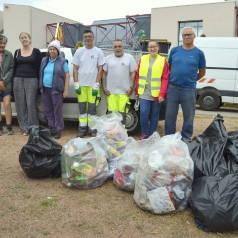 83 Kgs de déchets ramassés ce matin sur les bords du Cher à Montluçon