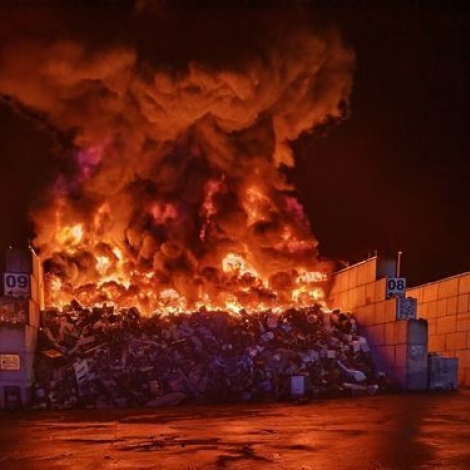 Nouvel incendie chez Environnement Recycling