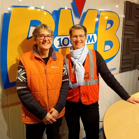 Blandine Gaud et Catherine Feniet de la Banque Alimentaire de Montluon avant la grande collecte du week-end