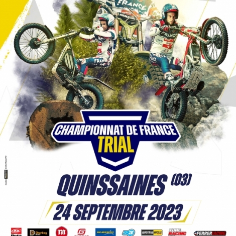 Championnat de France de moto trial à Quinssaines dimanche 24 septembre
