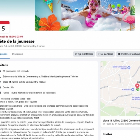 Commentry prend soin de sa jeunesse! De nombreux rendez-vous sont prvus pour la Fte de la jeunesse samedi place du 14 juillet