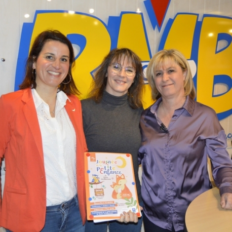 Karine Bergeron, Agns Caldin et Emeline Lamoine pour la Journe de la petite enfance  Domrat