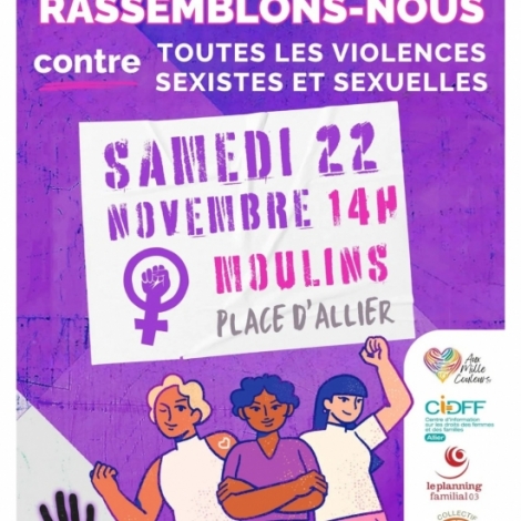 L'Allier se mobilise ce samedi contre les violences faites aux femmes