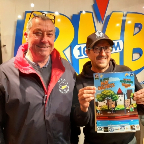 Laurent Alary du Carna Club Bourbonnais et Stve Leroy de l'Union des Pcheurs Bourbonnais pour la pche aux dchets prvue  Montluon ce dimanche 13 avril