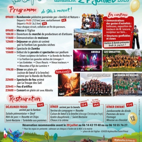 Le March d'Antan d'Arpheuilles-St-Priest fte se 30 ans ce dimanche 27 juilet