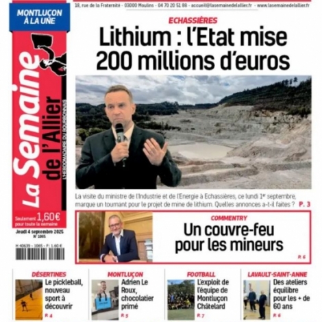 Le commerce  Montluon, le pickleball  Dsertines ou encore le portrait d'une copiste : des sujets  lire dans La Semaine de l'Allier du 4 septembre