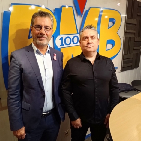 Le directeur adjoint de l'hpital de Montluon David De Freitas et le prsident du conseil de surveillance Frdric Laporte