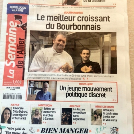 Le meilleur croissant bourbonnais, un peu de politique et des portraits de femmes dans diffrents domaine : c'est  lire dans La Semaine de l'Allier de ce 15 mai