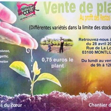 Les Restos du Cur de Montluon organisent une nouvelle opration de ventes de plants aux Jardins du Cur de la Loue