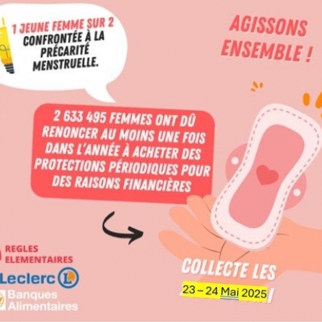 Les bnvoles de la Banque Alimentaire de Montluon mobiliss vendredi et samedi pour collecter des protections hyginiques dans les magasins Leclerc