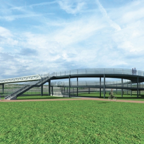 Les travaux ont dbut pour la passerelle hlicodale qui remplacera le passage  niveau Rpublique  Montluon