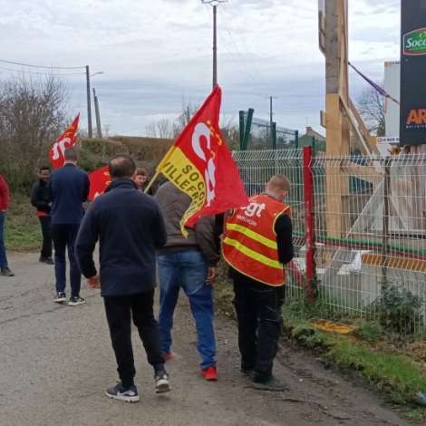 Mobilisation  la Socopa de Villefranche d'Allier dans le cadre des NAO