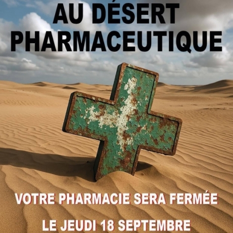 Semaine importante dans le mouvement de grve des pharmacies, avec une journe de fermeture des officines ce 18 septembre