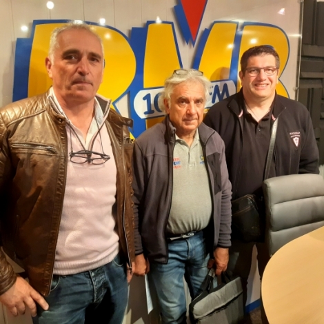 Thierry Penthier, Philippe Ragly et Laurent Achard pour le 3me prix cycliste de Lignerolles qui a lieu ce samedi 10 mai