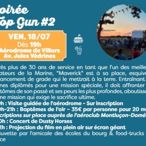 Visite guide de Prunet et soire Top Gun au programme  Domrat cette semaine